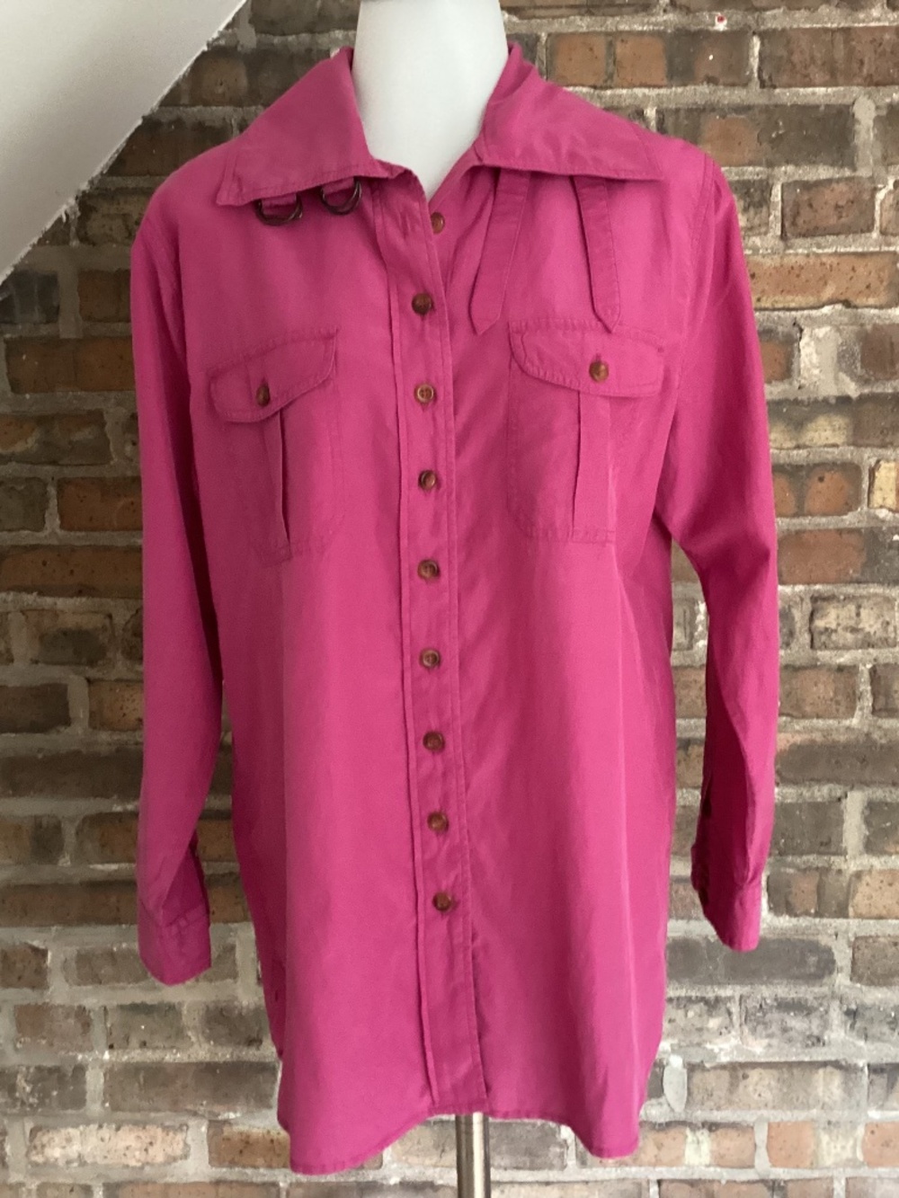 Soft Surroundings silk blend pink top.  Size small petite